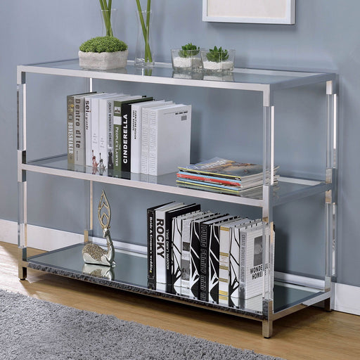 Ludvig - Sofa Table - Chrome / Clear - Simple Home Plus