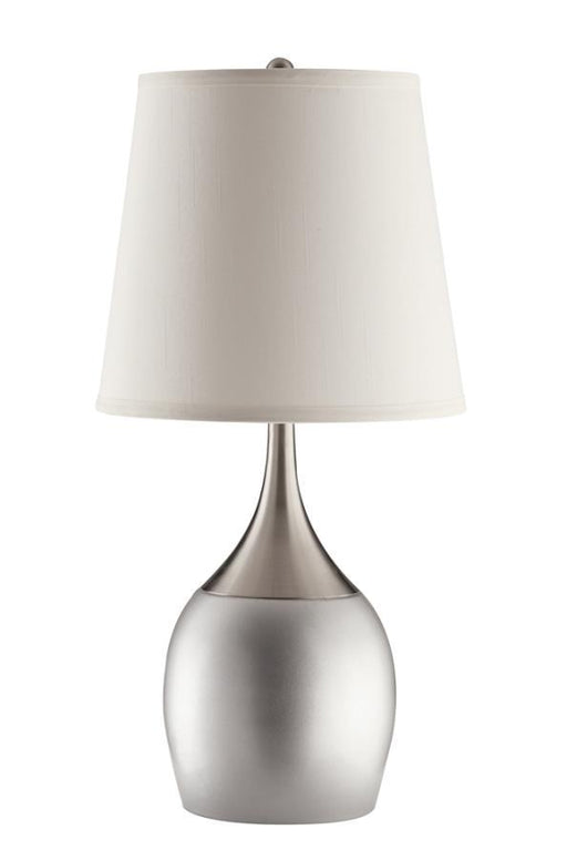 Tenya - Empire Shade Table Lamps (Set of 2) - Silver And Chrome - Simple Home Plus