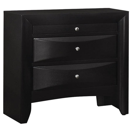 Briana - Rectangular 2-Drawer Nightstand - Black - Simple Home Plus