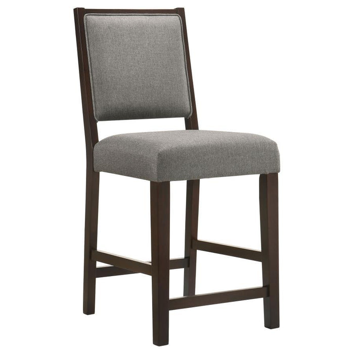 Bedford - Upholstered Open Back Bar Stools With Footrest (Set of 2) - Simple Home Plus