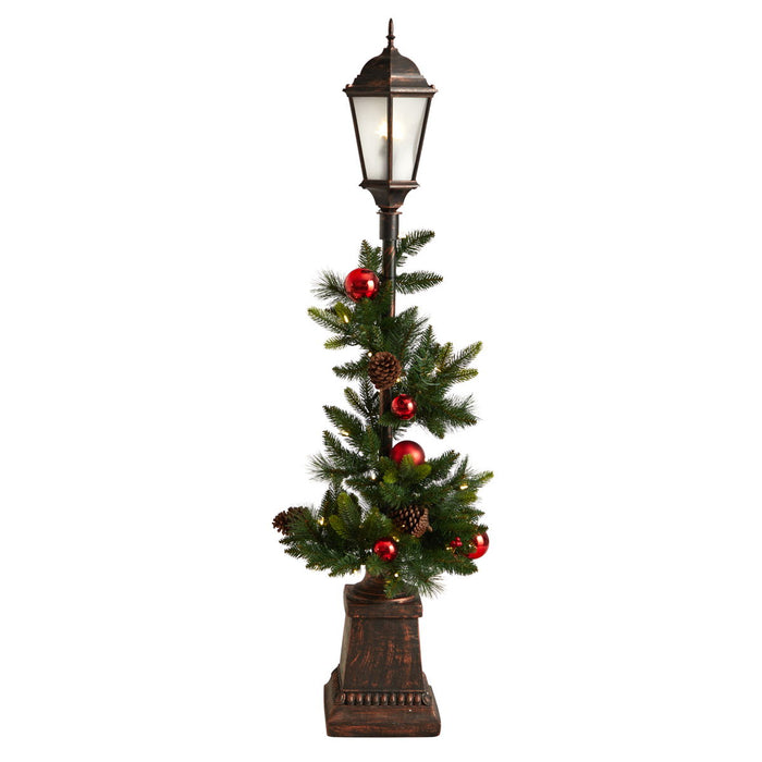 5FT Pre-lit Decorated Lamp Post / 180 Tips & 50 LED Lights