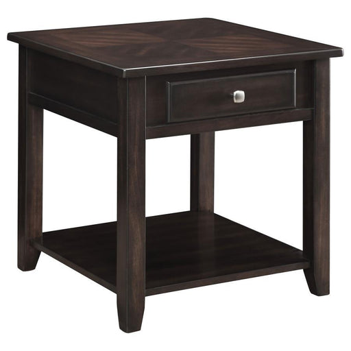 Bradford - Square 1-Shelf End Table - Walnut - Simple Home Plus