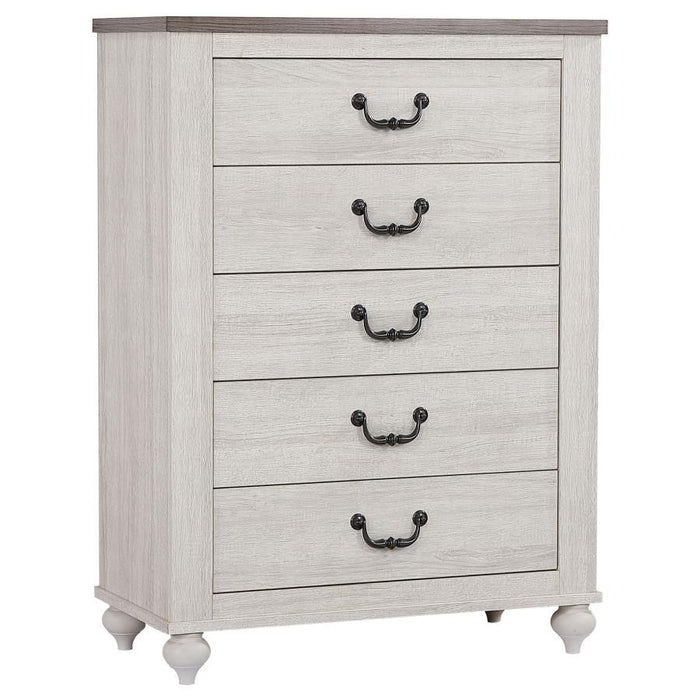 Stillwood - 5-Drawer Chest - Vintage Linen - Simple Home Plus