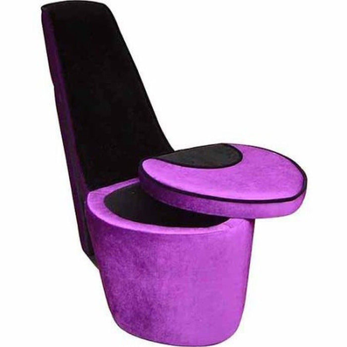 Faux Suede Side Chair - Purple