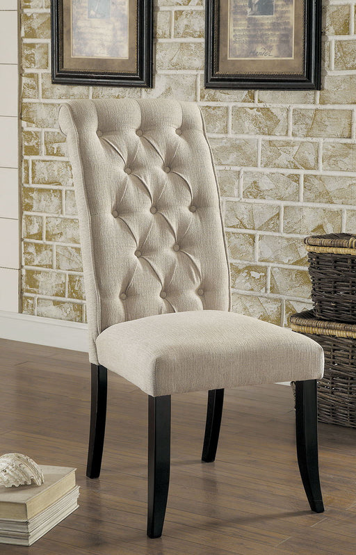 Mashall - Side Chair (Set of 2) - Beige / Antique Black - Simple Home Plus