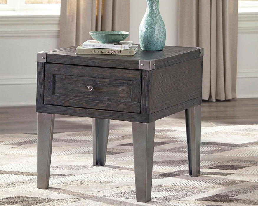 Todoe - Dark Gray - Rectangular End Table - Simple Home Plus