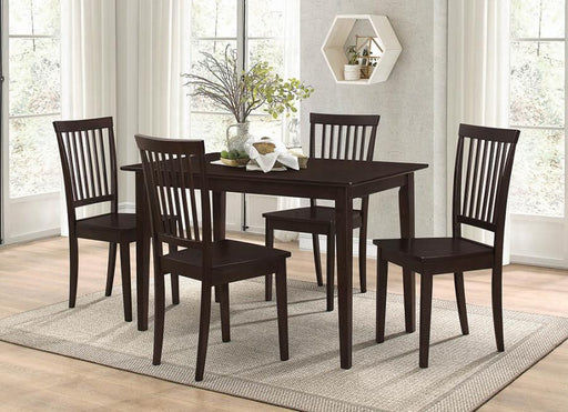 Gomez - 5 Piece Dining Set - Cappuccino - Simple Home Plus