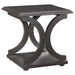 Shelly - C-Shaped Base End Table - Cappuccino - Simple Home Plus