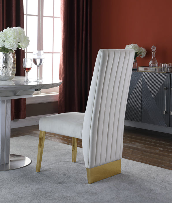 Porsha - Dining Chair with Gold Legs(Set of 2)