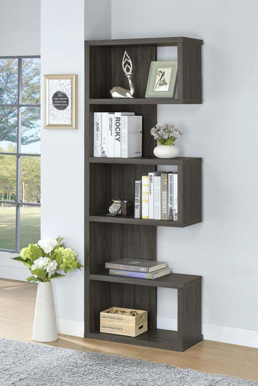 Joey - 5-tier Alternating Boxes Design Bookcase - Simple Home Plus