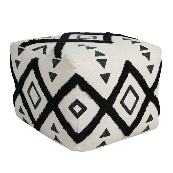 Cotton Ottoman - White