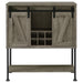 Claremont - Sliding Door Bar Cabinet With Lower Shelf - Gray Driftwood - Simple Home Plus