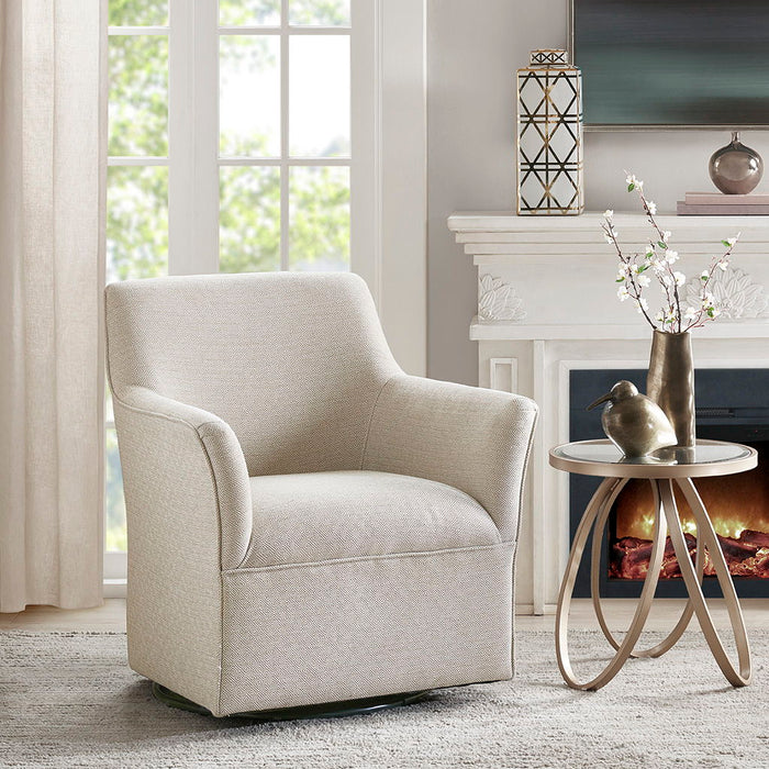 Augustine - Swivel Glider Chair - Cream