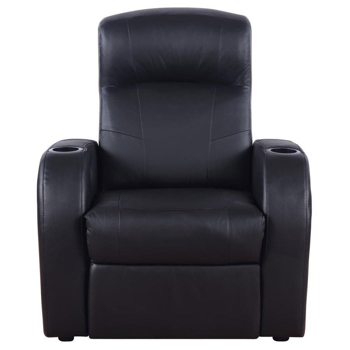 Cyrus - Home Theater Upholstered Recliner - Black - Simple Home Plus