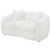 Isabella - Upholstered Tight Back Loveseat - White - Simple Home Plus