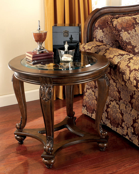 Norcastle - Dark Brown - Round End Table - Simple Home Plus