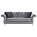 Frostine - Button Tufted Sofa - Silver - Simple Home Plus