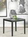 Mozzi - Square End Table Faux Marble - Gray And Black - Simple Home Plus