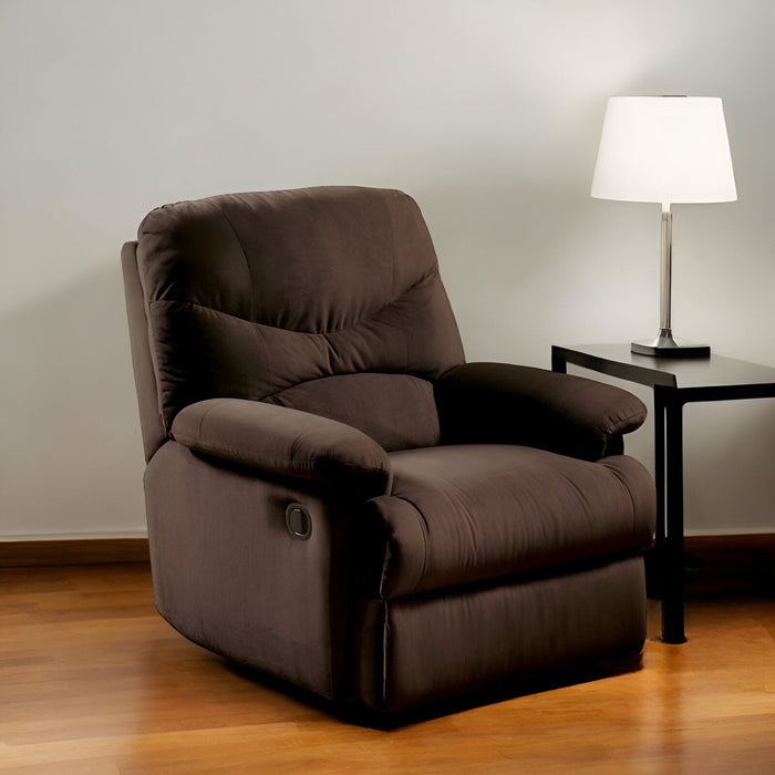 Microfiber Recliner - Chocolate