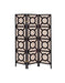 Vulcan - 3-Panel Geometric Folding Screen Tan And - Cappuccino - Simple Home Plus