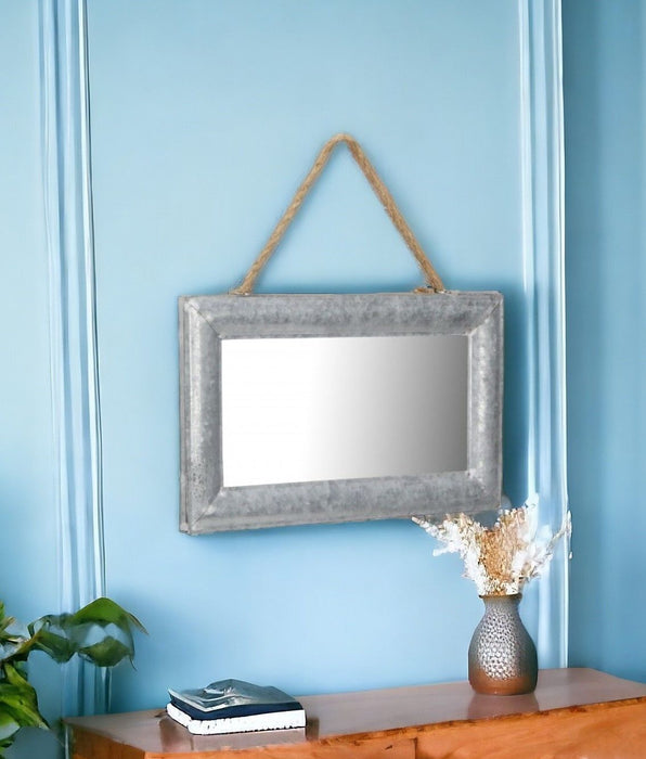 Metal Framed Accent Mirror - Silver