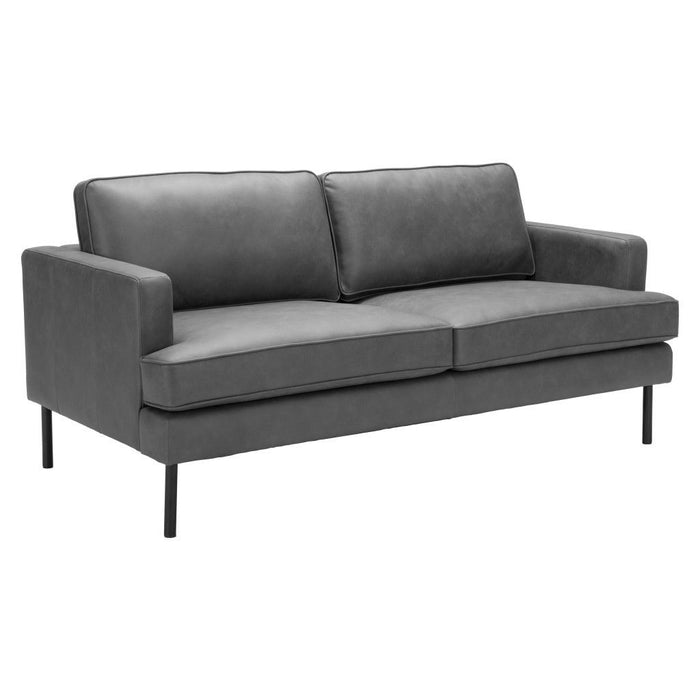 Sofa Polyester With Black Legs - Gray