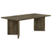 Tyler - Rectangular Double V-Leg Dining Table - Mango Brown - Simple Home Plus