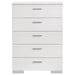 Felicity - 5-Drawer Chest - Glossy White - Simple Home Plus