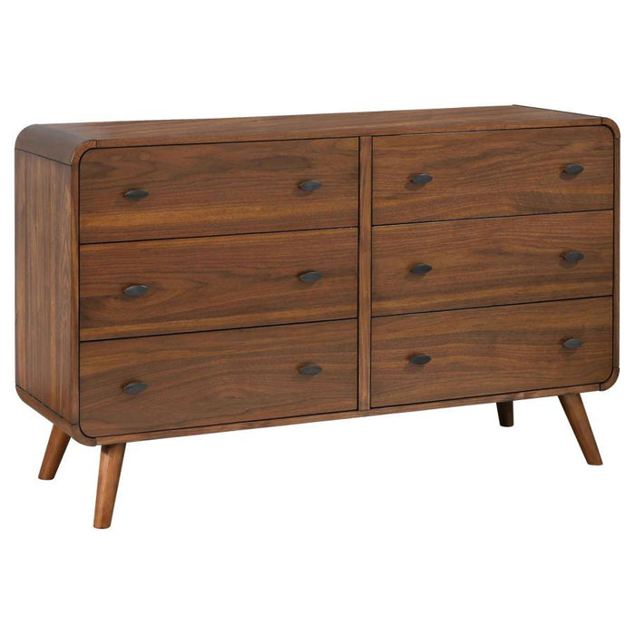 Robyn - 6-Drawer Dresser - Dark Walnut - Simple Home Plus