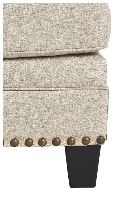 Claredon - Linen - Ottoman - Simple Home Plus