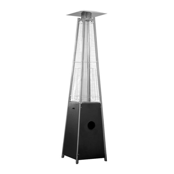 41000 Btu Steel Propane Triangular Pyramid Standing Patio Heater - Black