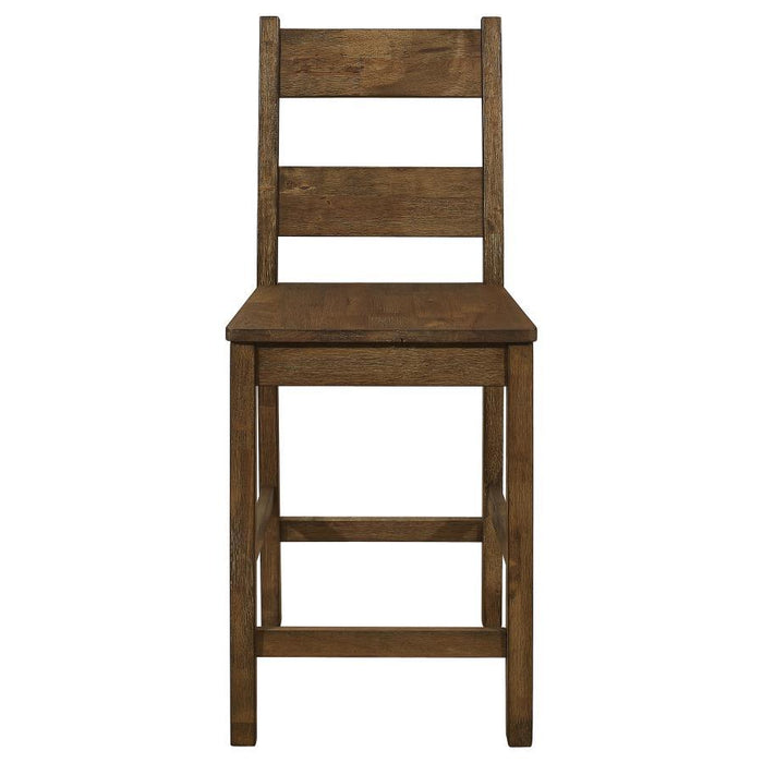 Coleman - Counter Height Stools (Set of 2) - Rustic Golden Brown - Simple Home Plus