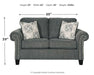 Agleno - Charcoal - Loveseat - Simple Home Plus