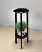 Kirk - Round Accent Table With Bottom Shelf - Espresso - Simple Home Plus