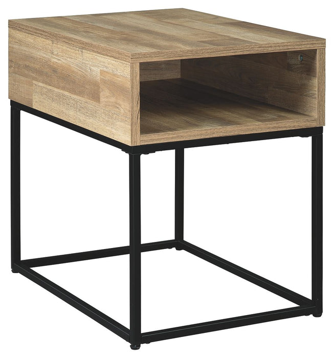 Gerdanet - Natural - Rectangular End Table - Simple Home Plus