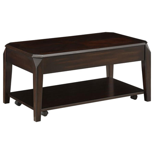 Baylor - Lift Top Coffee Table With Hidden Storage - Walnut - Simple Home Plus