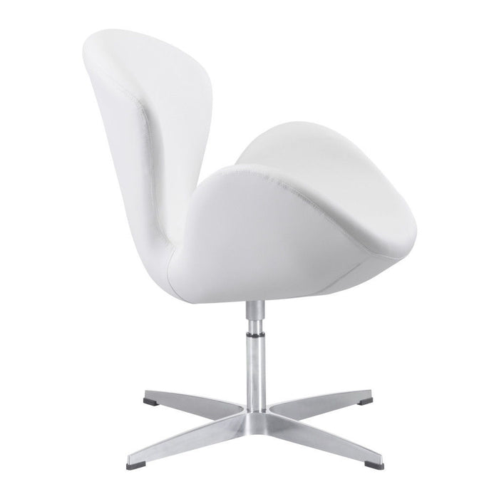 Scoop Swivel Chair - White