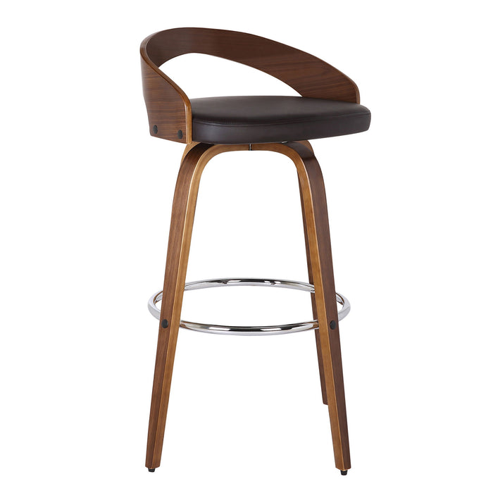 Swivel Low Back / Counter Height Bar Chair - Brown