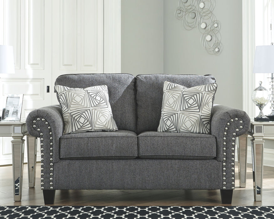 Agleno - Charcoal - Loveseat - Simple Home Plus