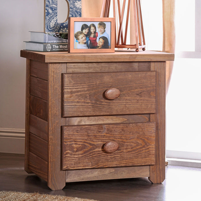 Lea - Nightstand - Mahogany - Simple Home Plus