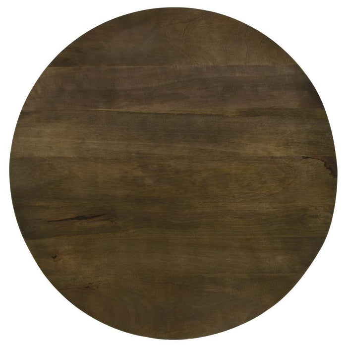 Yaritza - ound Mango Wood Coffee Table - Natural And Gunmetal - Simple Home Plus