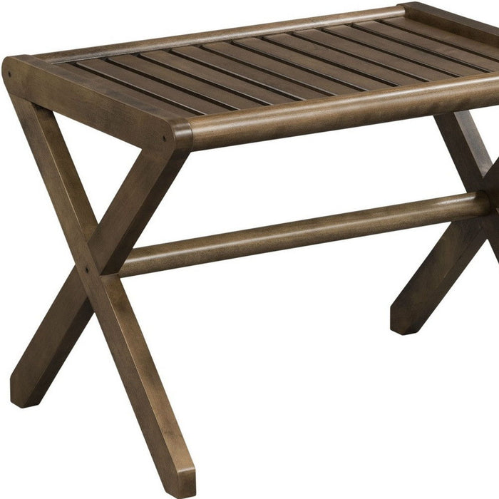 Wooden Stool Bench - Antique Chestnut