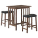 Oleander - 3 Piece Counter Height Set - Nut Brown - Simple Home Plus