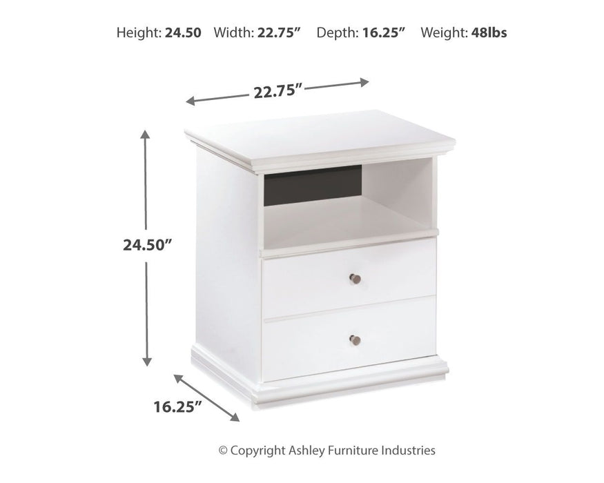 Bostwick - White - One Drawer Night Stand - Simple Home Plus