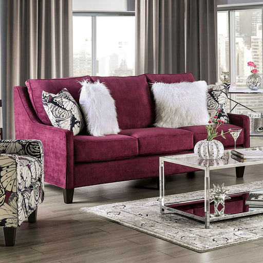 Jillian - Sofa - Plum / Ivory / White - Simple Home Plus