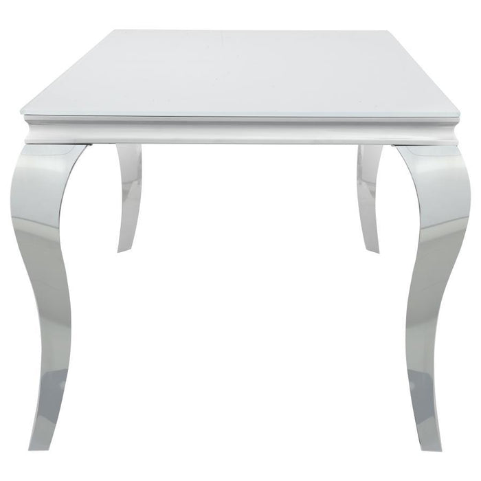 Carone - Rectangular Glass Top Dining Table - Simple Home Plus