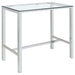 Tolbert - Bar Table With Glass Top - Chrome - Simple Home Plus