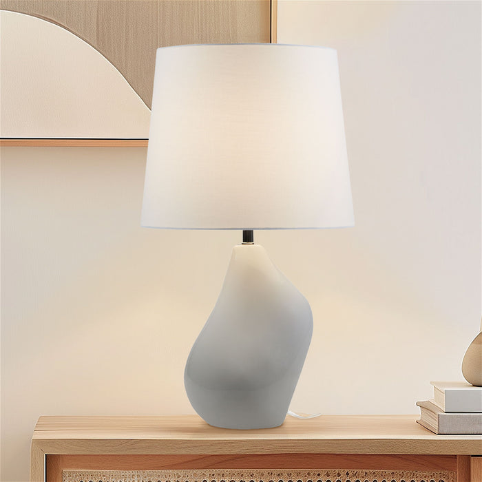 ZenGlossy - Asymmetrical Ceramic Table Lamp - Gray