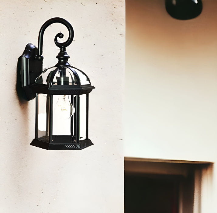 Eastern Lantern Wall Light - Matte Black