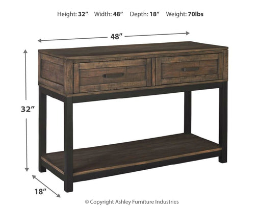 Johurst - Grayish Brown - Sofa Table - Simple Home Plus